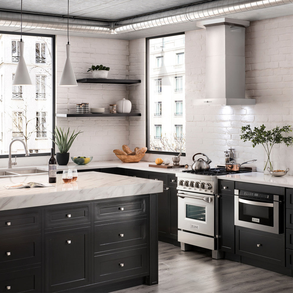 ZLINE 24" Convertible Vent Wall Mount Range Hood in Stainless Steel