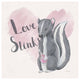 "My Furry Valentine II Sq" Digital Paper Print by Elyse DeNeige, 32"x32"