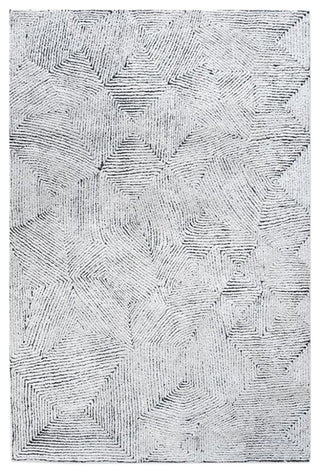 Uttermost Maze 108x144" Hand-tufted Wool Rug in Ivory and Denim Blue