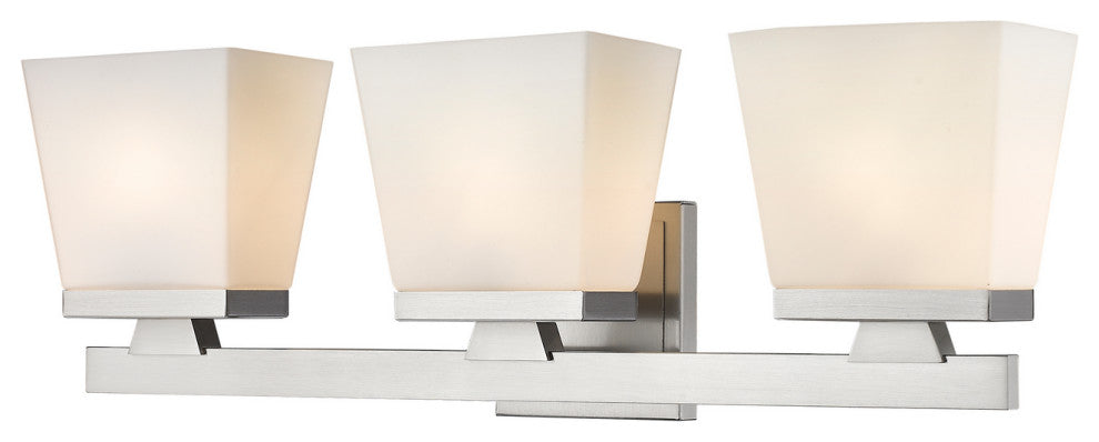 Zlite 1937-3V-BN 3-Light Vanity, Etched Opal