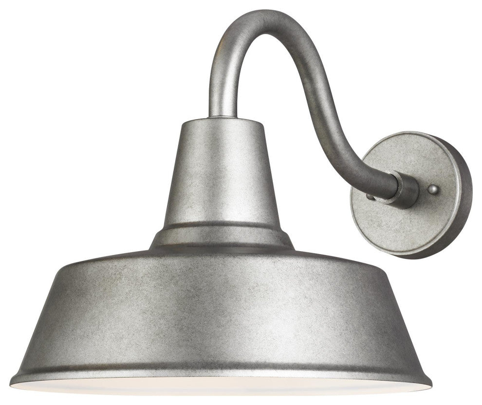 Barn Light Large 1-Light Outdoor Wall Lantern, Weathered Pewter