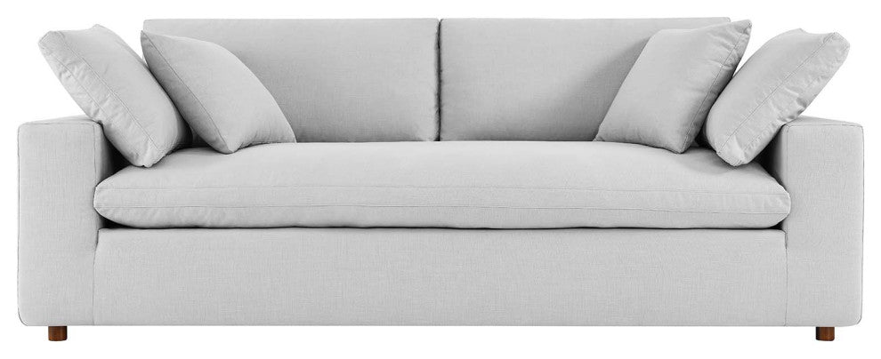 Commix Down Filled Overstuffed Sofa - Light Gray