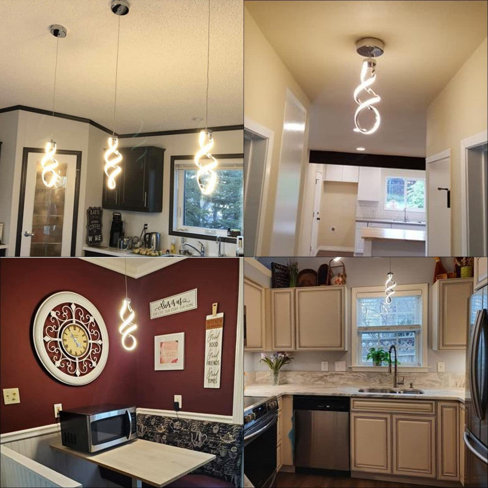 Pendant Light, Integrated LED Kitchen Lighting, Set of 3