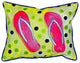 Betsy Drake Flip Flops Small Indoor/Outdoor Pillow 11x14