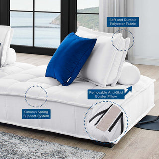 Saunter Tufted Fabric Fabric 5-Piece Sectional Sofa White -5210