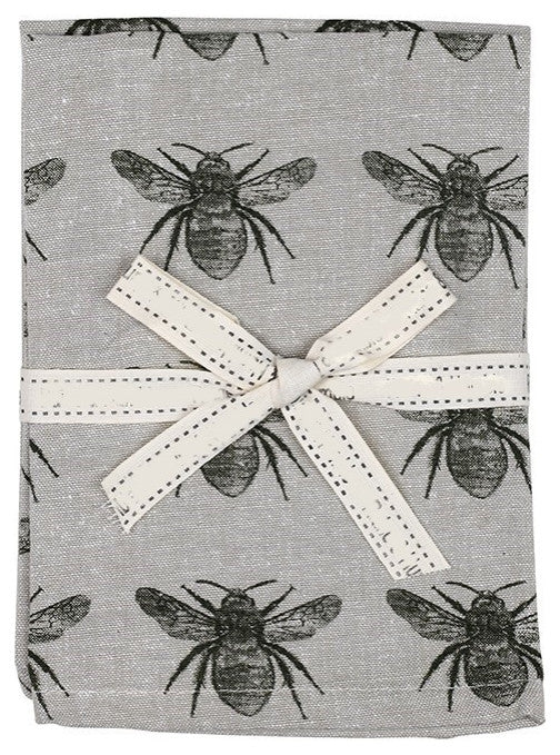Set of Eight Dark Green Bumble Bee Napkins