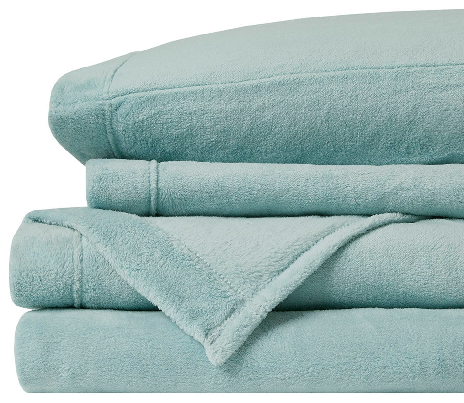 True North by Sleep Philosophy Soloft Plush Sheet Set, Aqua