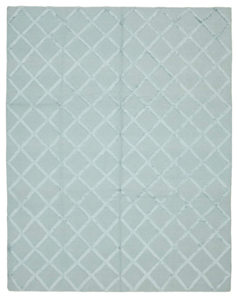 Rug N Carpet - Handmade Modern Design 8' 1'' x 10' 0'' Wool Unique Kilim Rug