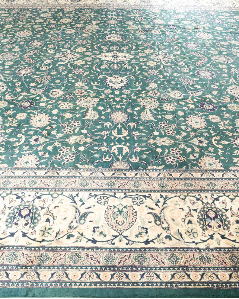 Mogul, One-of-a-Kind Hand-Knotted Area Rug Green, 12' 2" x 17' 10"