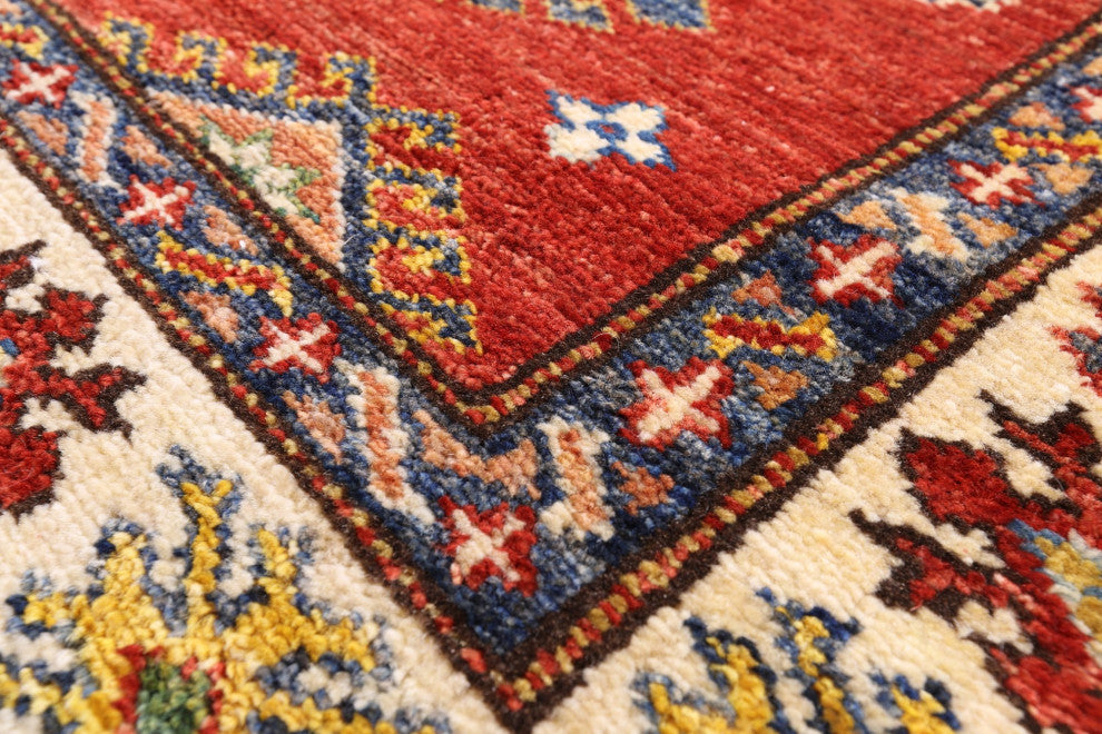 Runner Hand Knotted Super Kazak Wool Rug 2' 10" X 9' 2" Q4927