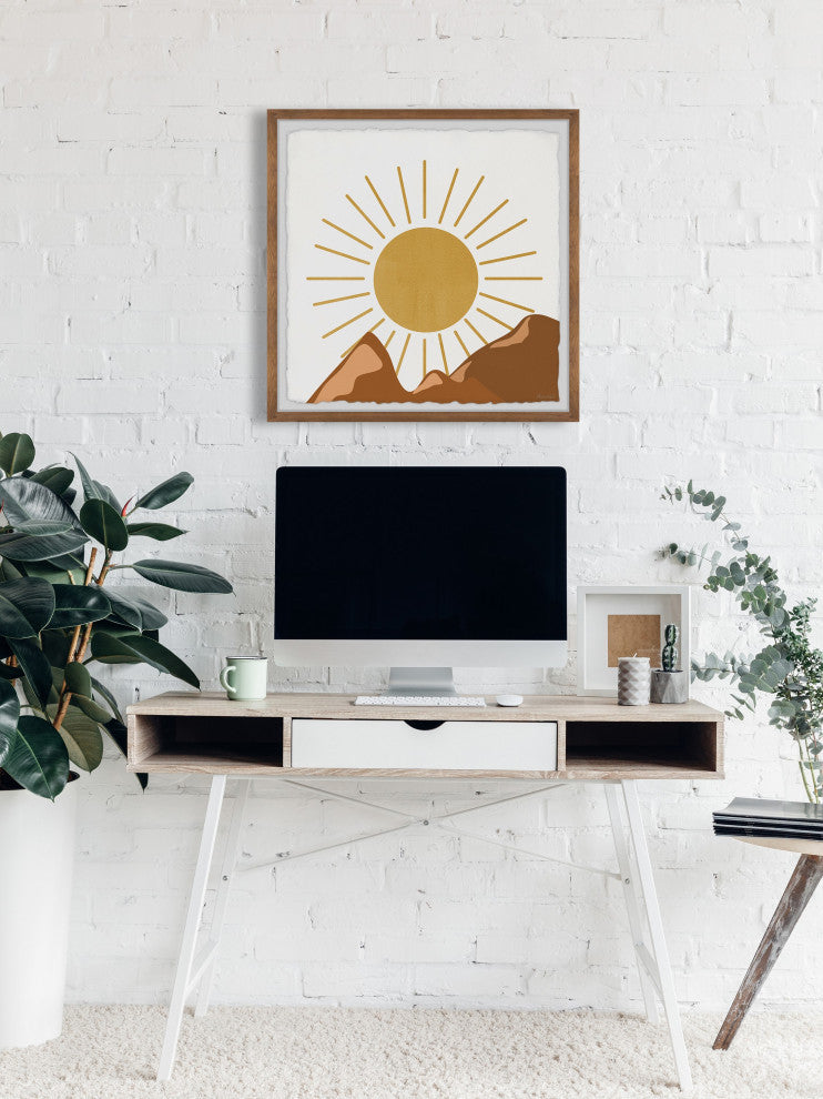 "The Mountain Ridge" Framed Painting Print, 32x32