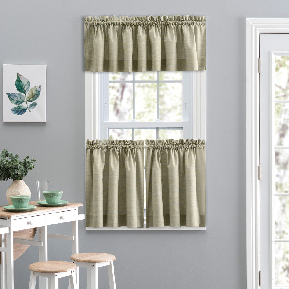 Lisa Solid 58" x 15" Tailored Valance, Mist
