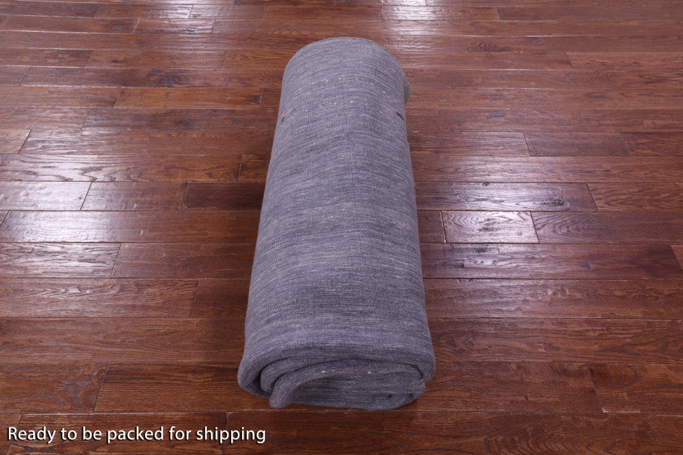10' Round Hand Knotted Persian Gabbeh Wool Rug - Q15186