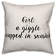 Girl Definition, Throw Pillow, 18"x18"