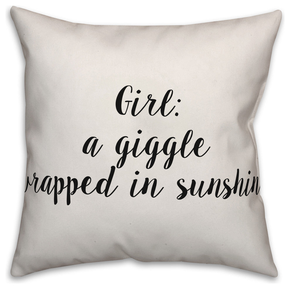 Girl Definition, Throw Pillow, 18"x18"
