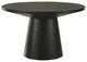 Jasper Ebony Black 29"W Round Coffee Table with Pedestal Base
