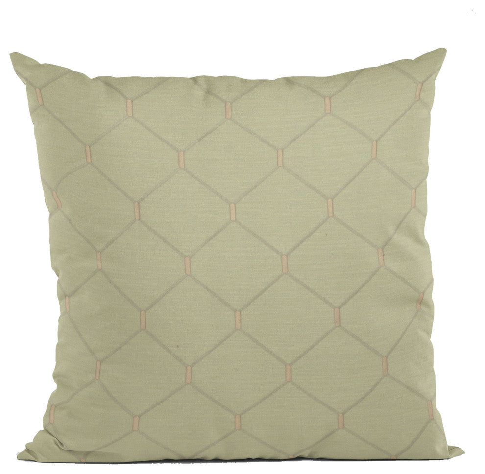 Creamy White Kona Embroidery Luxury Throw Pillow, Double sided 20"x36" King