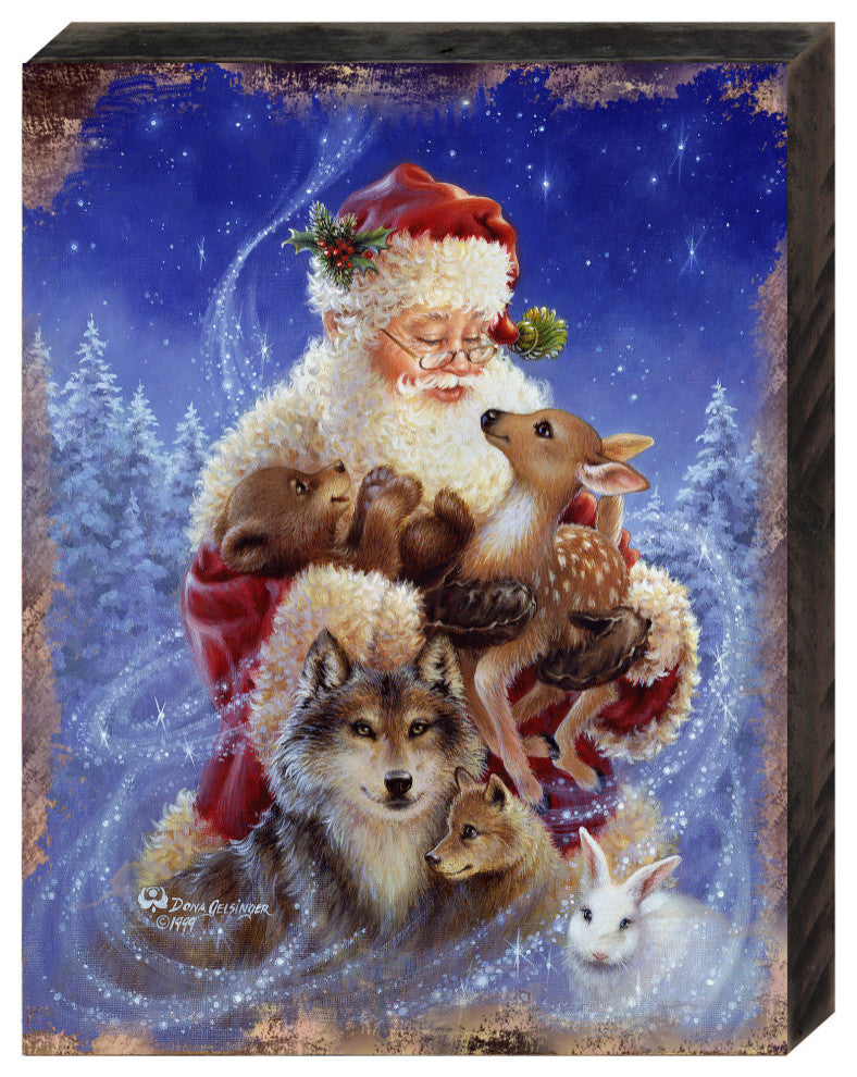 Santa Little Friends Wooden Block, 36 X 24