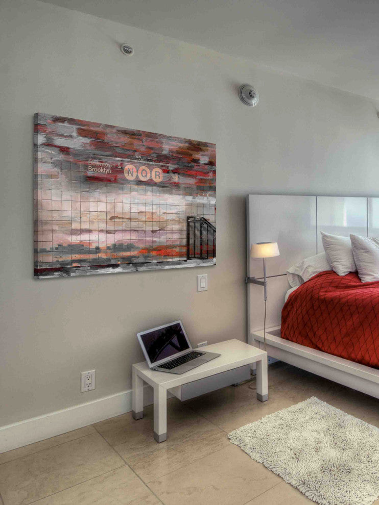 "Downtown and Brooklyn" Print on Canvas, 24"x16"