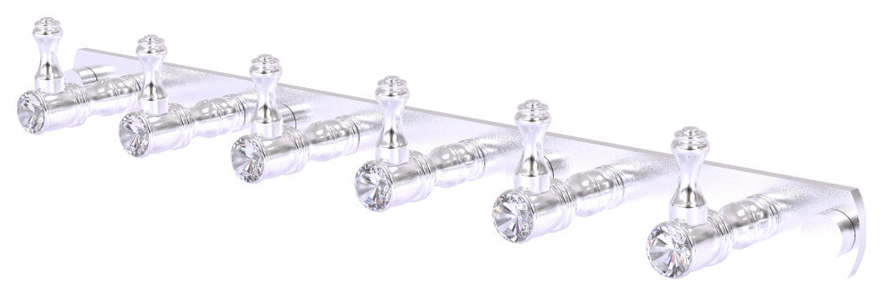 Carolina Crystal 6 Position Tie and Belt Rack, Satin Chrome