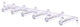 Carolina Crystal 6 Position Tie and Belt Rack, Satin Chrome