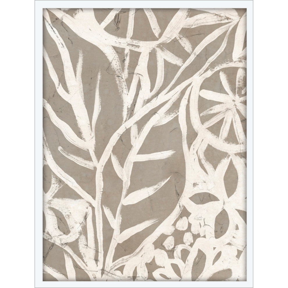 Mudcloth Foliage I Framed Art