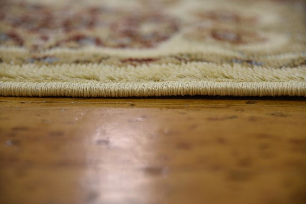 Unique Loom Cream Athens Voyage 4' 0 x 4' 0 Square Rug