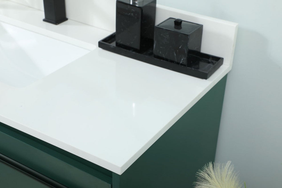 Sue 40" Single Bathroom Vanity, Green, With Backsplash