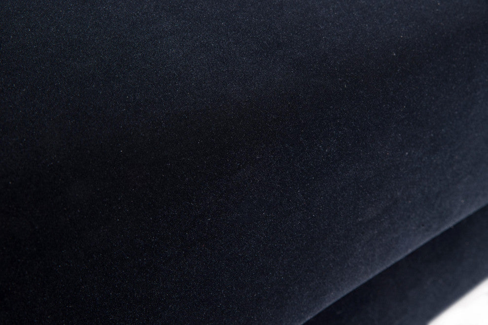 Milan Black Velvet Sofa - Black