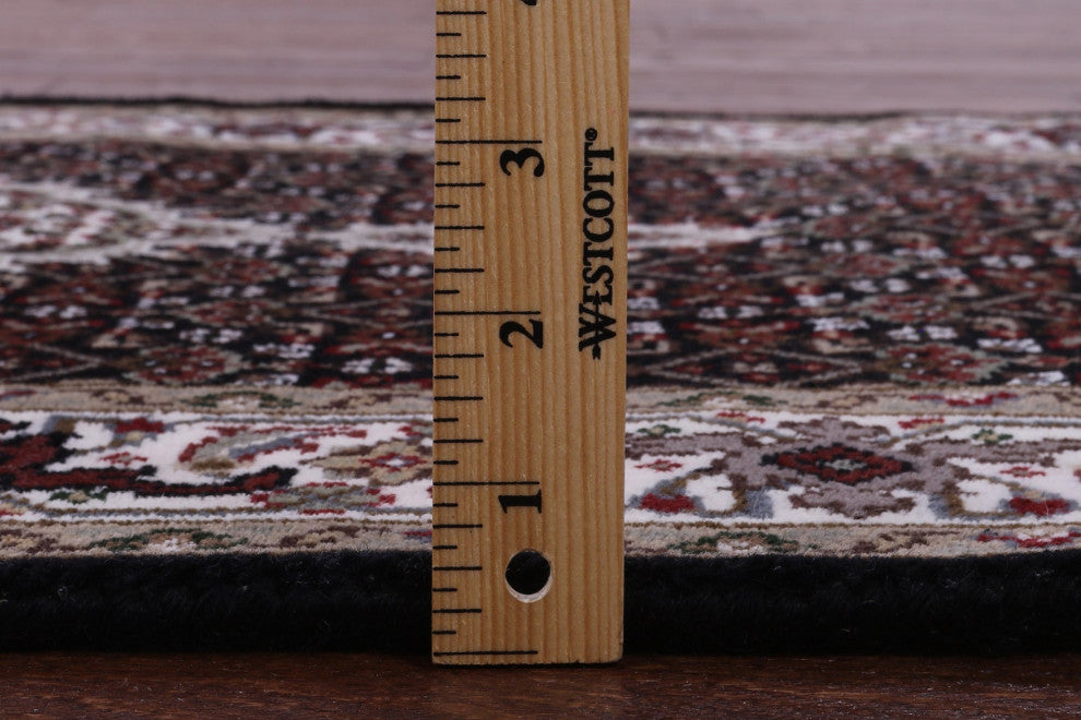 2' 7" X 6' 0" Runner Persian Tabriz Wool & Silk Hand Knotted Rug - Q13028