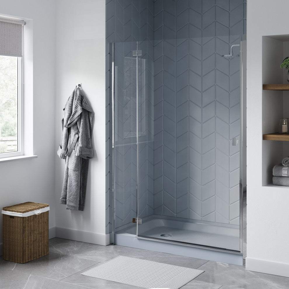 Voltaire 48"x36" Single-Threshold, Center Drain, Shower Base, Gray