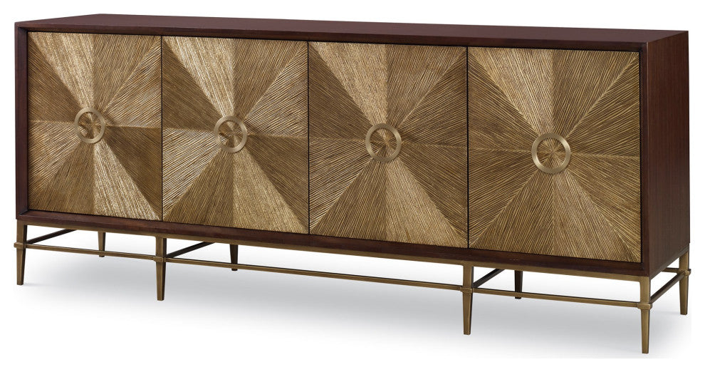 Ambella Home Collection - Phoenix Credenza in Antique Brass