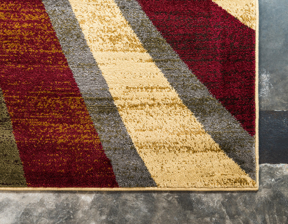 Unique Loom Beige Barista Ngada 2' 2 x 6' 0 Runner Rug