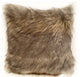 Plutus Gray Wolverine Pelage Animal Faux Fur Luxury Throw Pillow, 20"x26"
