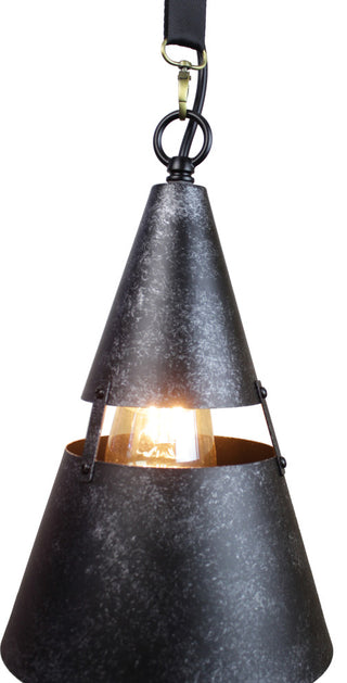 Yalit Industrial 1-Light Black Cone Pendant