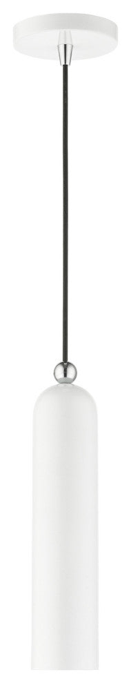 Shiny White Mid Century Modern, Minimal, Urban, Scandinavian Pendant