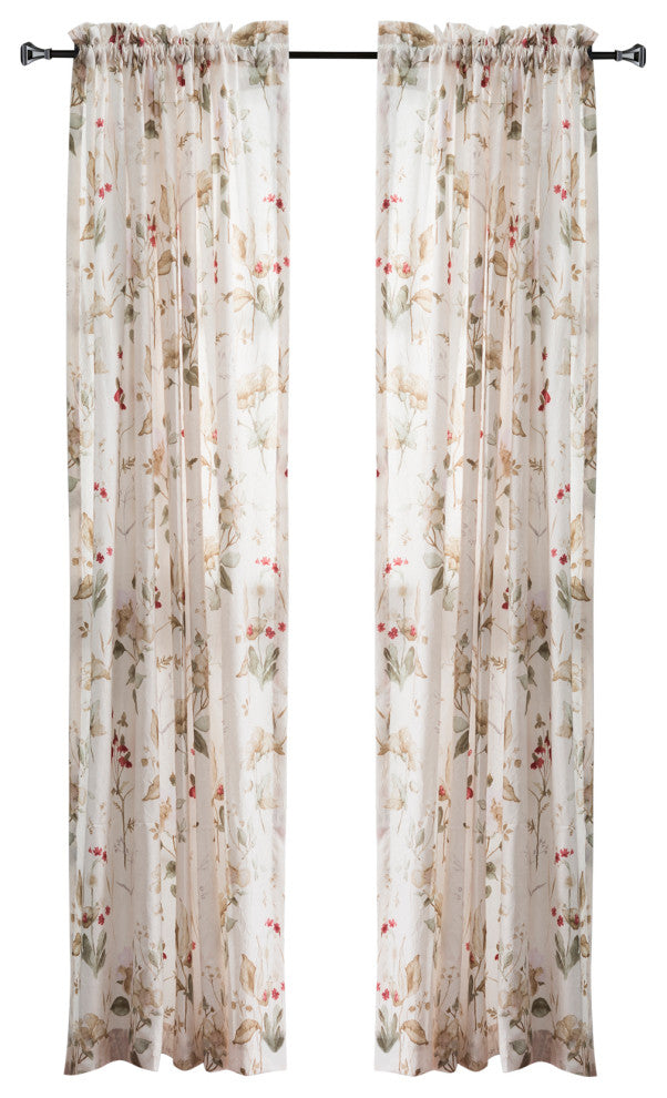 Ellis Curtain Sophia Crushed Taffeta Tailored Panel, Multi, 48"x63"