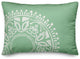 Green Boho Circle 20x14 Spun Poly Pillow