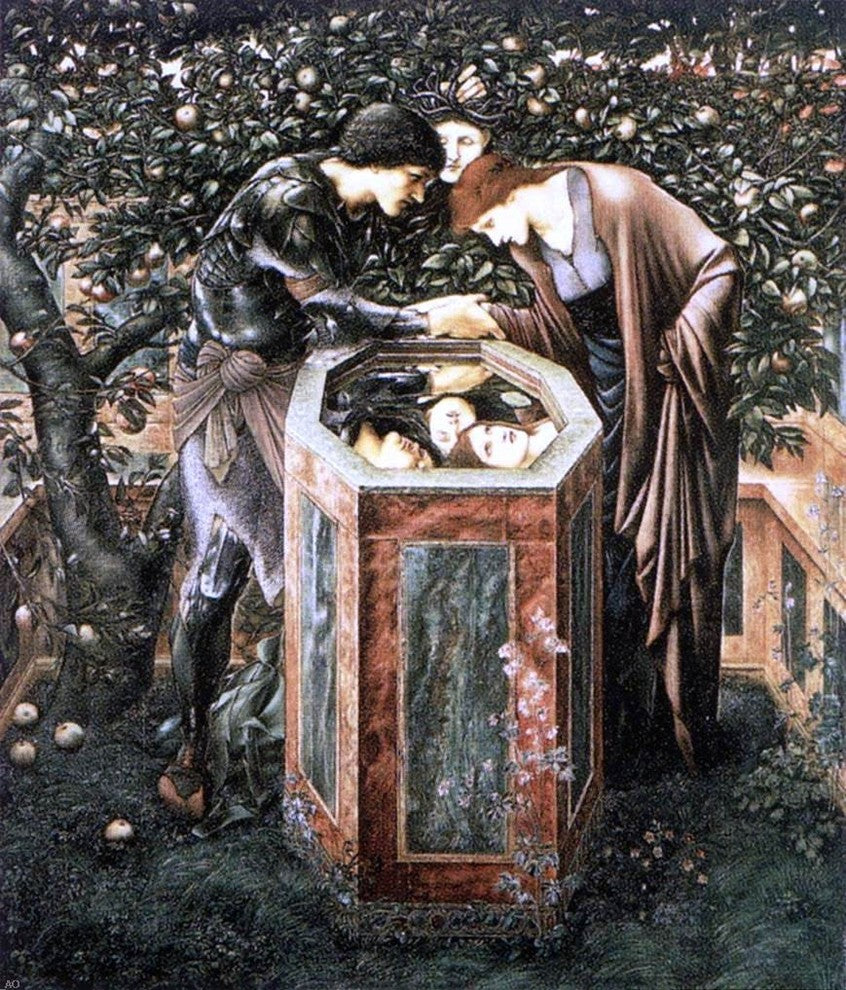 Sir Edward Burne-Jones The Baleful Head, 20"x25" Wall Decal Print