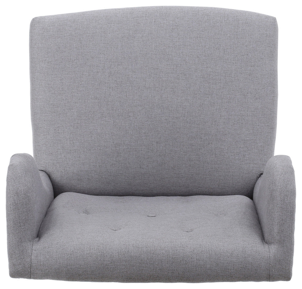 GDF Studio Asheville Modern Fabric Wingback Chair, Light Gray