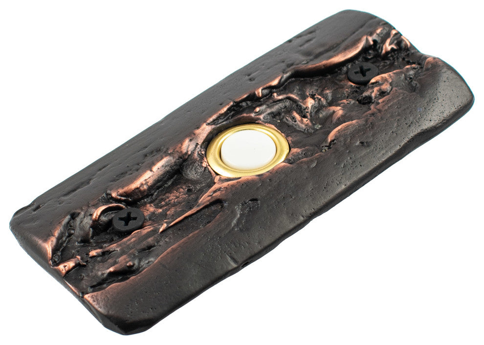 Glacier Doorbell, Handmade Luxury Hardware, Bronze