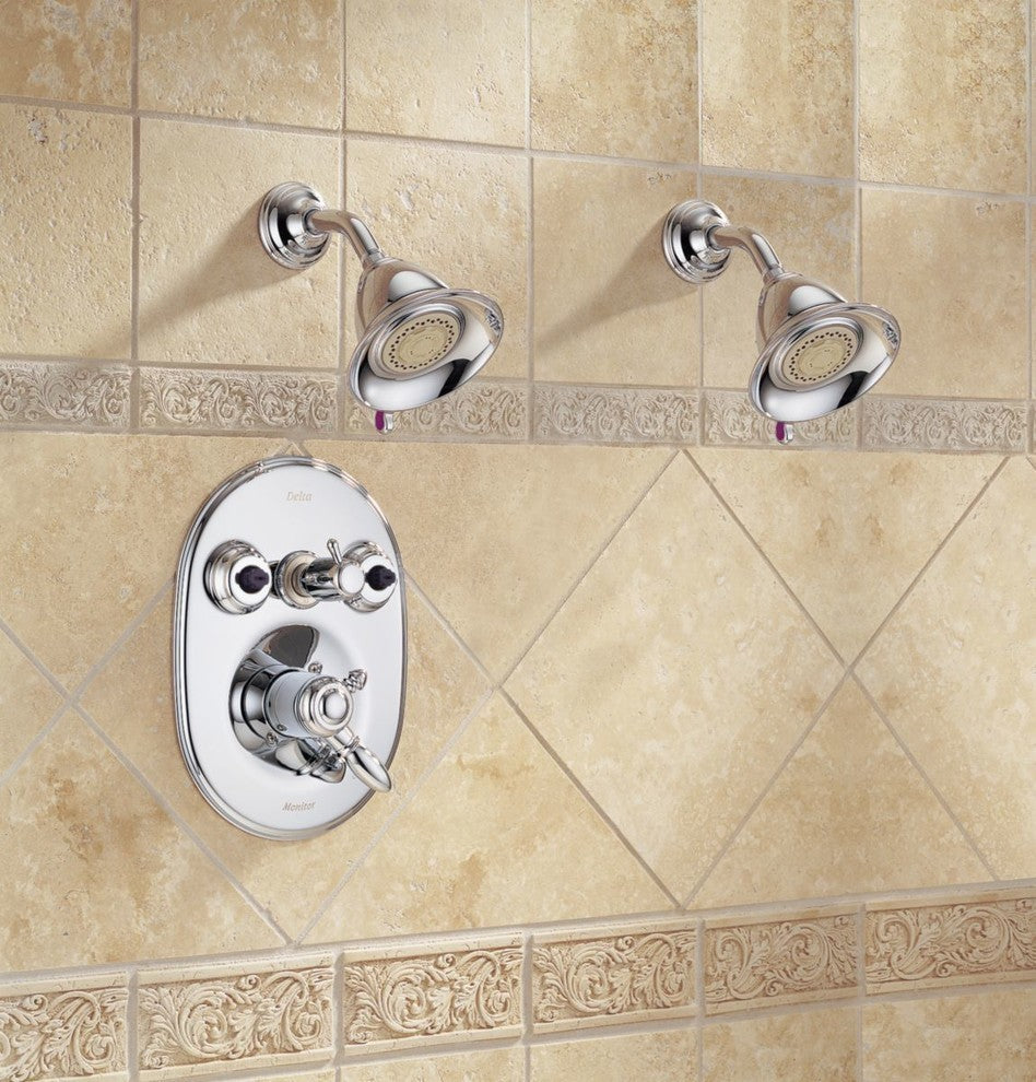 Delta Showering Components 3-Setting Shower Head, Polished Brass, RP34355PB