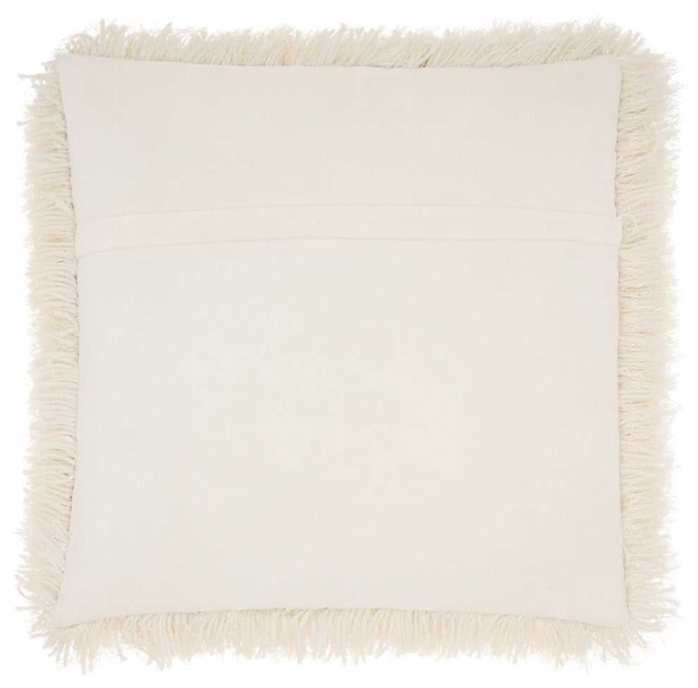 Mina Victory TL004 Throw Pillow, Cream, 20" x 20"