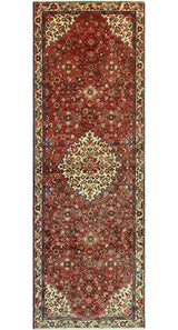 Fine Vintage Distressed Lucinda Rust/Ivory Runner, 3'1 x 9'6