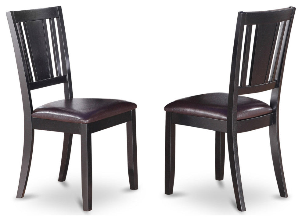 Dule5-Blk-Lc 5-Piece Dining Room Set-Dining Table And 4 Chairs For Dining Chairs
