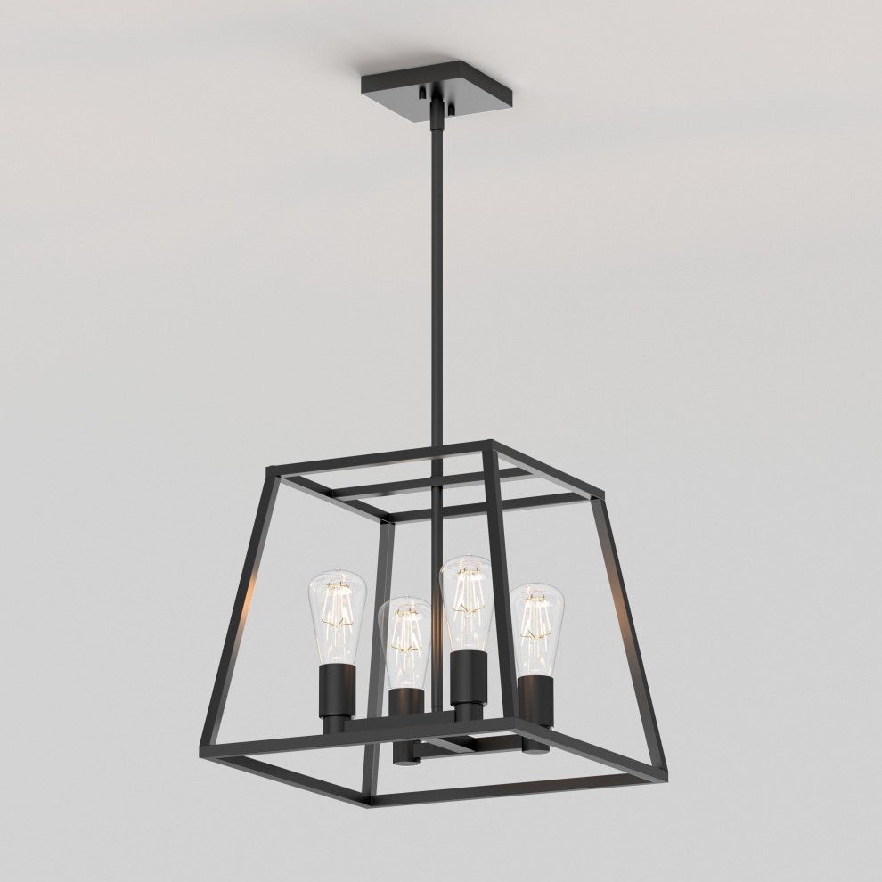 Artika Carter Square Farmhouse Chandelier, Black