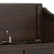 Connaught Solid Wood Entryway Storage Bench With Shelf, Chestnut Brown