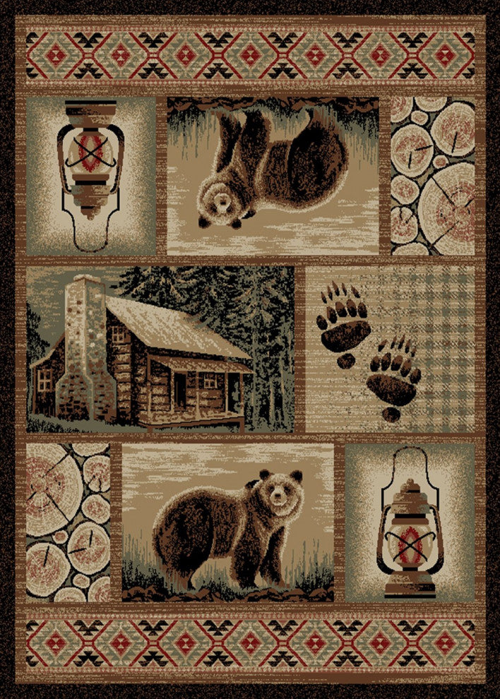 Hearthside Cabin Hideaway Lodge Area Rug, 2'3"x3'3"