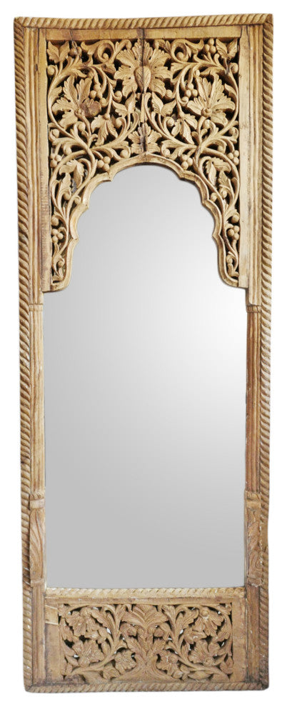 Tall Carved Window Facade Mirror 1