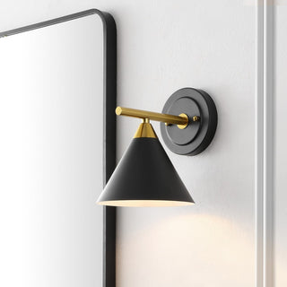Safavieh Wyanet 8" Wall Sconce, Black/Brass